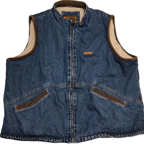Wrangler HERO Cut-Off Denim Vest, Men's XL cotton blue type Vintage Second Hand